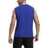 imageRoadbox Workout Sleeveless Shirts for Men Athletic Gym Basketball Quick Dry Muscle Tank TopsBlackgreyblue