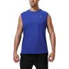 imageRoadbox Workout Sleeveless Shirts for Men Athletic Gym Basketball Quick Dry Muscle Tank TopsBlackgreyblue
