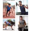 imageRoadbox Workout Sleeveless Shirts for Men Athletic Gym Basketball Quick Dry Muscle Tank TopsBlackgreydark Navy
