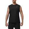 imageRoadbox Workout Sleeveless Shirts for Men Athletic Gym Basketball Quick Dry Muscle Tank TopsBlackgreydark Navy