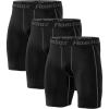 imageRoadbox Compression Shorts for Men 3 Pack Athletic Workout Underwear Running Gym Spandex Base Layer Boxer Briefs3 Pack Black  Black  Black