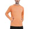 imageRoadbox Fishing Shirts for Men Long Sleeve UPF 50 Sun Protection Hoodies with Pocket Outdoor Running Hiking Rash GuardFlower Grey Orange
