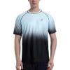 imageRoadbox Mens Swim Shirts Short Sleeve UPF 50 UV Sun Protection SPF Rash Guard Quick Dry Surf Water Beach Fishing T ShirtBlack Gradient