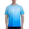 imageRoadbox Mens Swim Shirts Short Sleeve UPF 50 UV Sun Protection SPF Rash Guard Quick Dry Surf Water Beach Fishing T ShirtBlue Gradient