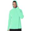 imageRoadbox Mens UPF 50 Fishing Shirt Long Sleeve UV Sun Protection Hoodies Quick Dry Rash Guard for Hiking Outdoor WorkingSeaweed Green