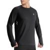 imageRoadbox Mens UPF 50 Swim Rash Guard Long Sleeve UV Sun Protection SPF Water Shirts Quick Dry for Outdoor Fishing Hiking Black