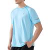 imageRoadbox Mens UPF 50 Swim Shirts Short Sleeve UV Sun Protection Rash Guard TShirt Quick Dry Water Surfing Beach TeesLight Blue