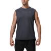 imageRoadbox Workout Sleeveless Shirts for Men Athletic Gym Basketball Quick Dry Muscle Tank TopsMedium Gray