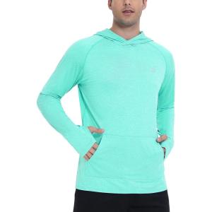 imageRoadbox Fishing Shirts for Men Long Sleeve UPF 50 Sun Protection Hoodies with Pocket Outdoor Running Hiking Rash GuardLight Flower Grey Green