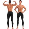 imageRoadbox 12 Pack Compression Pants for Men Running Tights Athletic Football Leggings Cycling Base Layer with Pockets1 Packblack