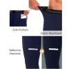 imageRoadbox 12 Pack Compression Pants for Men Running Tights Athletic Football Leggings Cycling Base Layer with Pockets1 Packdeep Sea Blue