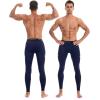 imageRoadbox 12 Pack Compression Pants for Men Running Tights Athletic Football Leggings Cycling Base Layer with Pockets1 Packdeep Sea Blue