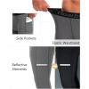 imageRoadbox 12 Pack Compression Pants for Men Running Tights Athletic Football Leggings Cycling Base Layer with Pockets1 Packgray