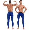 imageRoadbox 12 Pack Compression Pants for Men Running Tights Athletic Football Leggings Cycling Base Layer with Pockets1 Packocean Blue