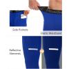 imageRoadbox 12 Pack Compression Pants for Men Running Tights Athletic Football Leggings Cycling Base Layer with Pockets1 Packocean Blue