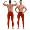 imageRoadbox 12 Pack Compression Pants for Men Running Tights Athletic Football Leggings Cycling Base Layer with Pockets1 Packtomato Red