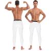 imageRoadbox 12 Pack Compression Pants for Men Running Tights Athletic Football Leggings Cycling Base Layer with Pockets2 Packwhitewhite