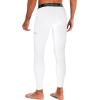 imageRoadbox 12 Pack Compression Pants for Men Running Tights Athletic Football Leggings Cycling Base Layer with Pockets2 Packwhitewhite