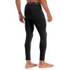imageRoadbox 12 Pack Thermal Compression Pants for Men Fleece Lined Football Running Tights Base Layer Leggings with Pockets1packblack