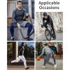 imageRoadbox 12 Pack Thermal Compression Pants for Men Fleece Lined Football Running Tights Base Layer Leggings with Pockets1packdark Gray