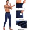 imageRoadbox 12 Pack Thermal Compression Pants for Men Fleece Lined Football Running Tights Base Layer Leggings with Pockets1packnavy Blue