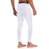 imageRoadbox 12 Pack Thermal Compression Pants for Men Fleece Lined Football Running Tights Base Layer Leggings with Pockets2packblackwhite