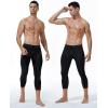 imageRoadbox 2 Pack Mens 34 Compression Pants Athletic Basketball Workout Tights Leggings Sport Running Spandex Base LayerBlackblack