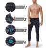 imageRoadbox 2 Pack Mens 34 Compression Pants Athletic Basketball Workout Tights Leggings Sport Running Spandex Base LayerBlackcamo