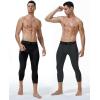 imageRoadbox 2 Pack Mens 34 Compression Pants Athletic Basketball Workout Tights Leggings Sport Running Spandex Base LayerBlackdark Gray