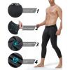 imageRoadbox 2 Pack Mens 34 Compression Pants Athletic Basketball Workout Tights Leggings Sport Running Spandex Base LayerBlackdark Gray