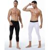 imageRoadbox 2 Pack Mens 34 Compression Pants Athletic Basketball Workout Tights Leggings Sport Running Spandex Base LayerBlackwhite
