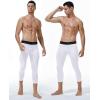 imageRoadbox 2 Pack Mens 34 Compression Pants Athletic Basketball Workout Tights Leggings Sport Running Spandex Base LayerWhitewhite