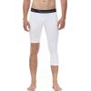 imageRoadbox Athletic Compression Set Mens 3 Pack Compression Shorts and 2 Pack 34 One Leg Compression Pants Size XL