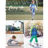 imageRoadbox Kids Fleece Lined Leggings  2 Pack Boys Thermal Tights Youth Sports Basketball Compression Pants for Cold Weather