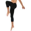 imageRoadbox Mens 34 Compression Pants with Pockets 12 Pack Athletic Running Legging Tights Workout Basketball Gym Base LayerBlack