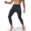imageRoadbox Mens 34 Compression Pants with Pockets 12 Pack Athletic Running Legging Tights Workout Basketball Gym Base LayerBlackcamo