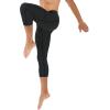 imageRoadbox Mens 34 Compression Pants with Pockets 2 Pack Athletic Running Legging Tights Spandex Base Layer Workout Basketball Gym