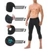 imageRoadbox Mens 34 Compression Pants with Pockets 2 Pack Athletic Running Legging Tights Spandex Base Layer Workout Basketball Gym