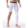 imageRoadbox Mens Basketball One Leg Tights 12 Single Leg Compression Pants Sports Base Layer Leggings Underwear with Pockets