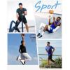 imageRoadbox Mens Basketball One Leg Tights 12 Single Leg Compression Pants Sports Base Layer Leggings Underwear with Pockets