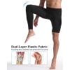 imageRoadbox Mens Basketball One Leg Tights 12 Single Leg Compression Pants Sports Base Layer Leggings Underwear with PocketsRight Single Blackwhite
