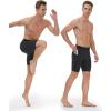 imageRoadbox Mens Compression Shorts with Pockets 3 Pack 9 Performance Running Base Layer for Workout Sports UnderwearBlack gray navy Blue