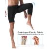 imageRoadbox Mens One Leg Compression Pants 34 Basketball Football Tights Leggings with Pockets Capri Sports Athletic UnderwearLeft Single Blackwhite