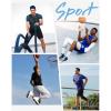 imageRoadbox Mens One Leg Compression Pants 34 Basketball Football Tights Leggings with Pockets Capri Sports Athletic UnderwearLeft Single Blackwhite