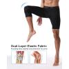 imageRoadbox Mens One Leg Compression Pants 34 Basketball Football Tights Leggings with Pockets Capri Sports Athletic UnderwearRight Single Blackwhite