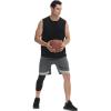 imageRoadbox Mens One Leg Compression Pants Tights 1 or 2 Pack 34 Basketball Leggings Capri Athletic Sports Base LayerRight Single Blackblack