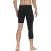 imageRoadbox Mens One Leg Compression Pants Tights 1 or 2 Pack 34 Basketball Leggings Capri Athletic Sports Base LayerRight Single Blackblack