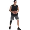 imageRoadbox Mens One Leg Compression Pants Tights 1 or 2 Pack 34 Basketball Leggings Capri Athletic Sports Base LayerRight Single Blackwhite