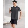 imageRoadbox Mens Rash Guard Short Sleeve UPF 50 UV Sun Protection Swim Shirts Quick Dry Lightweight Water Surf Beach TShirtCharcoal Gray