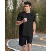 imageRoadbox Mens Rash Guard Short Sleeve UPF 50 UV Sun Protection Swim Shirts Quick Dry Lightweight Water Surf Beach TShirtClassic Black